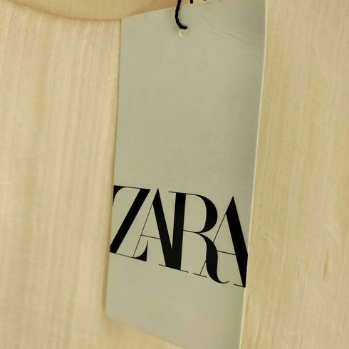 ザラ ZARA SEMI-SHEER WRINKLE EFFECT BLOUSE セミシアー シワ加工ブラウス レディース import:XS