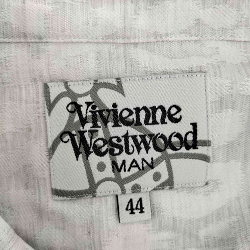 ヴィヴィアンウエストウッドマン Vivienne Westwood MAN レオパード柄 オーブ刺繍 ロングスリーブシャツ メンズ JPN:44