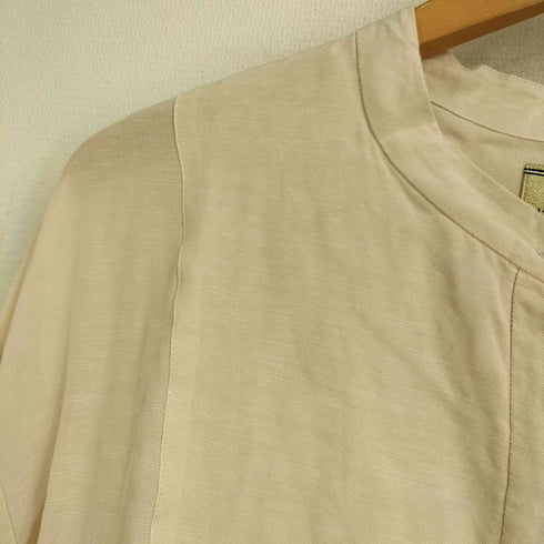 ジャーナルスタンダードレサージュ JOURNAL STANDARD Lessage シアー バンドカラーシャツ リネン混 レディース