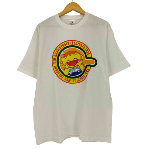 笑い男 プリント クルーネックTシャツ メンズ JPN:L
