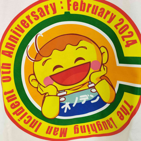 笑い男 プリント クルーネックTシャツ メンズ JPN:L