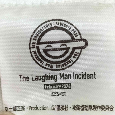 笑い男 プリント クルーネックTシャツ メンズ JPN:L