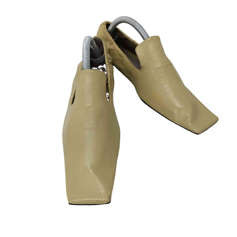 ボッテガヴェネタ BOTTEGA VENETA SCARPA レザーフラットシューズ レディース EUR:36