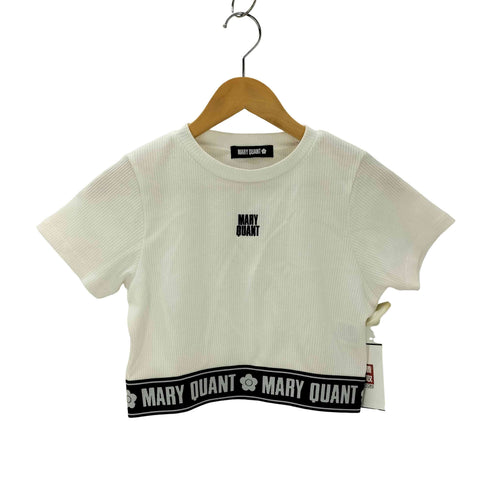 マリークワント MARY QUANT ロゴテープクロップド Tシャツ レディース JPN:M