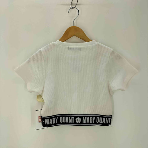 マリークワント MARY QUANT ロゴテープクロップド Tシャツ レディース JPN:M