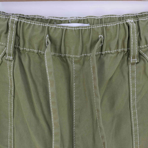 ザラ ZARA ステッチデザイン ワイドカーゴパンツ レディース 38