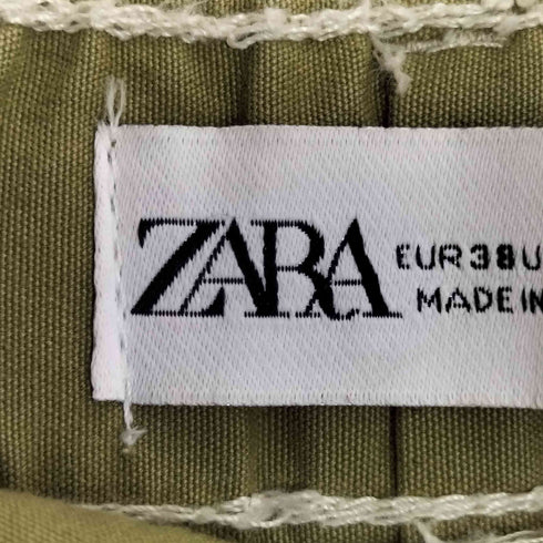 ザラ ZARA ステッチデザイン ワイドカーゴパンツ レディース 38