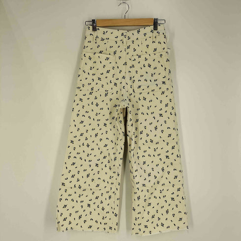 ザラ ZARA フラワーパターン マリンストレート デニムパンツ レディース 38