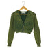 ザラ ZARA フェードエフェクト クロップド ケーブルニットカーディガン レディース import:S