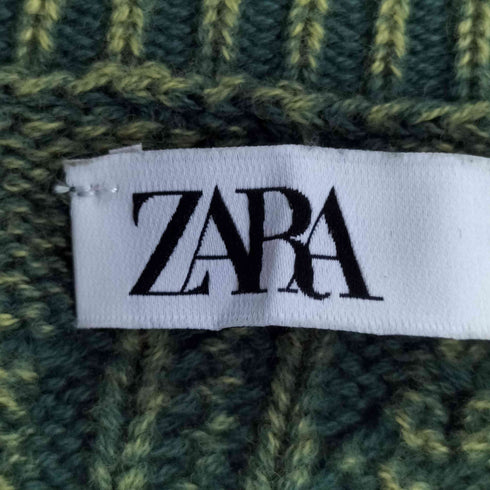 ザラ ZARA フェードエフェクト クロップド ケーブルニットカーディガン レディース import:S