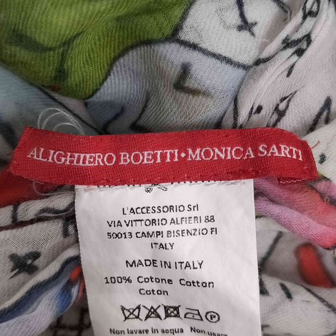 Alighiero Boetti イタリア製 総柄 ストール スカーフ レディース