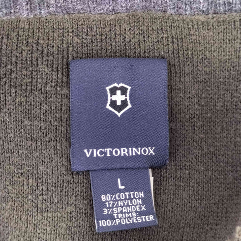 ビクトリノックス VICTORINOX 切替 クルーネック コマンドセーター メンズ L