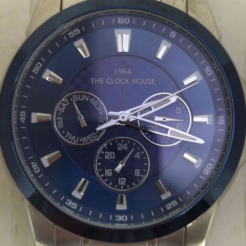 THE CLOCK HOUSE クロノグラフ ソーラー腕時計 メンズ