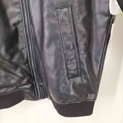 ザラ ZARA フェイクレザー ジップアップ ブルゾン メンズ import:XL