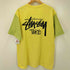 ステューシー Stussy メキシコ製 ストックロゴ スリーブ切替 クルーネック S/S Tシャツ メンズ import:L