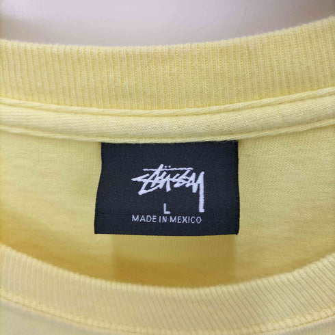 ステューシー Stussy メキシコ製 ストックロゴ スリーブ切替 クルーネック S/S Tシャツ メンズ import:L