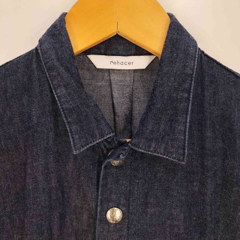 レアセル rehacer Bloom Leather Pocket Shirt-Jacket ブルーム レザー ポケット シャツ ジャケット メンズ JPN:S