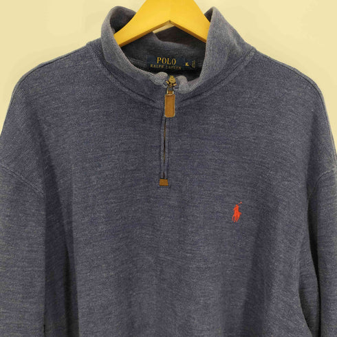 ポロラルフローレン POLO RALPH LAUREN ポニー刺繍 ハーフジップ プルオーバー スウェット メンズ import:XL