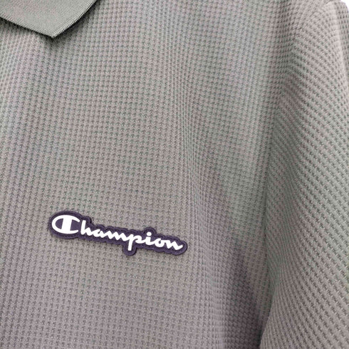 チャンピオン Champion ワッフル素材 速乾 遮熱 UVカット ポロシャツ メンズ XL
