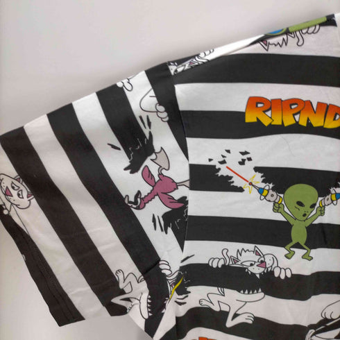 リップンディプ RIPNDIP キャラクターボーダーTシャツ メンズ import:L