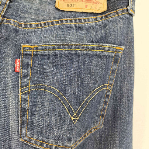 リーバイス Levis 501 STRAIGHT LEG BUTTON-FLY ボタンフライストレートデニムパンツ メンズ W29L32