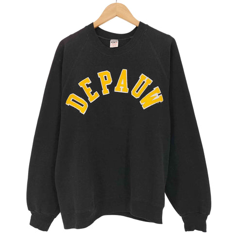 カレッジパシフィック Collegiate Pacific 80s USA製 DEPAUW アーチロゴ クルーネックスウェット メンズ import:L
