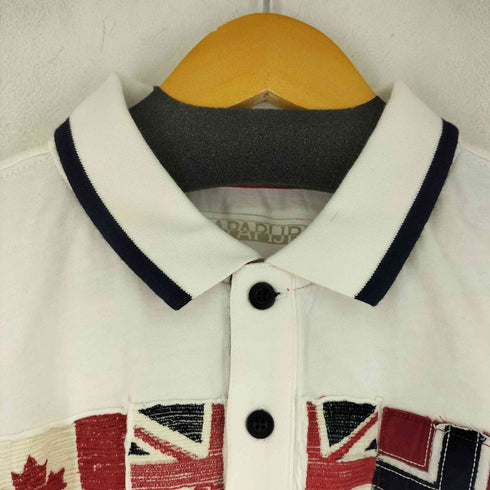 ナパピリ NAPAPIJRI S/S 国旗アップリケ ポロシャツ メンズ
