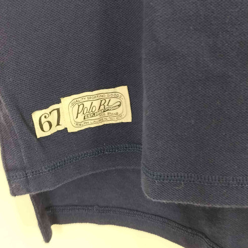 ポロラルフローレン POLO RALPH LAUREN CUSTOM FIT POLO RL No67 ナンバリング チェーンステッチ S/S ラガーシャツ ポロ メンズ import:XL