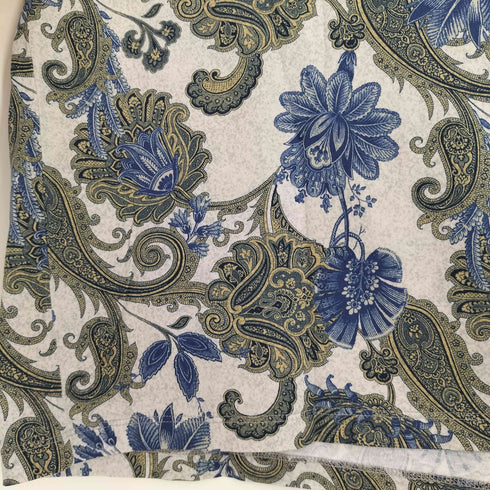 エトロ ETRO ペイズリー柄 コットン Vネック Tシャツ メンズ import:XL