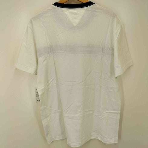 トミーヒルフィガー TOMMY HILFIGER ロゴ 刺繍 アイコン ライン 切替 リンガー S/S Tシャツ メンズ import:XL