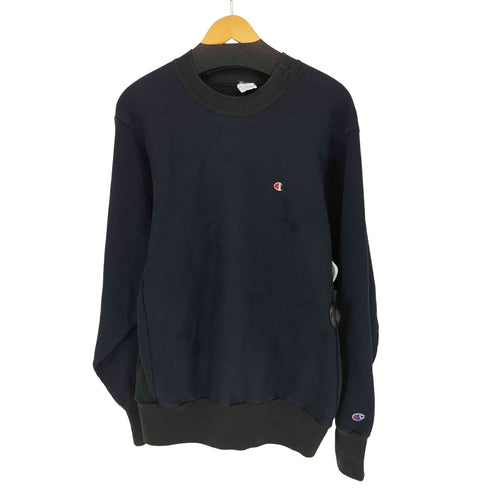 チャンピオン Champion 90S MADE IN USA 刺繍タグ 2-TONE REVERSEWEAVE リメイク クルーネックスウェット メンズ import:XL