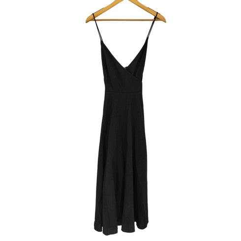 ザラ ZARA バックリボン リネンキャミソール ワンピース レディース import:L