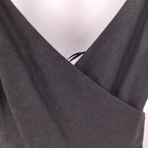ザラ ZARA バックリボン リネンキャミソール ワンピース レディース import:L