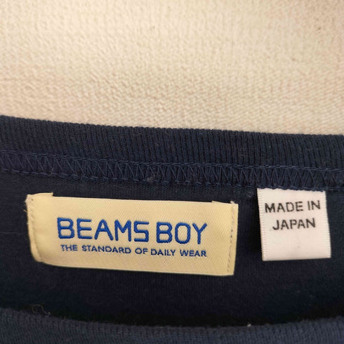 ビームスボーイ BEAMS BOY 天竺 無地 ボートネック 7分 レディース 1