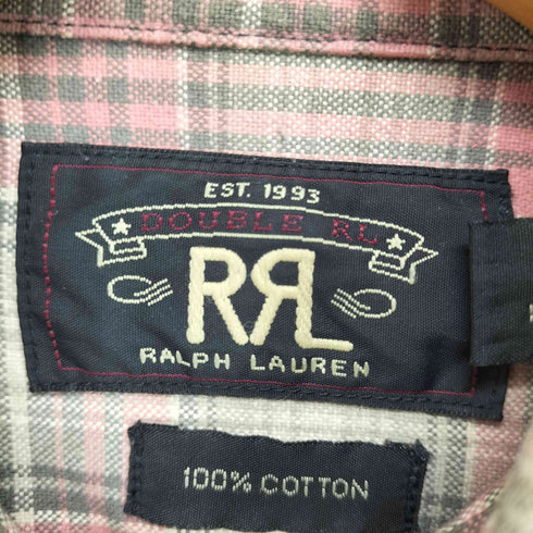 ダブルアールエルラルフローレン RRL RALPH LAUREN マドラスチェック フロントポケット レギュラーカラーシャツ メンズ JPN:XS