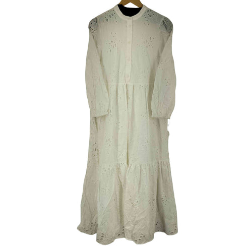 ザラ ZARA MIDI DRESS WITH CUTWORK EMBROIDERY レディース US XS