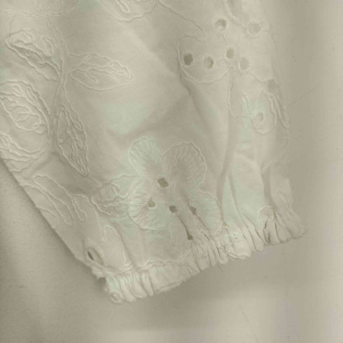 ザラ ZARA MIDI DRESS WITH CUTWORK EMBROIDERY レディース US XS