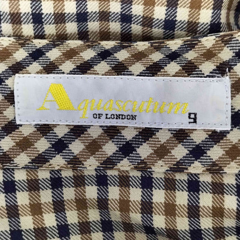 アクアスキュータム AQUASCUTUM リボンデザイン ギンガムチェックシャツ レディース 9