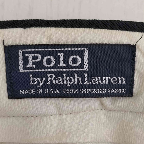 ポロバイラルフローレン Polo by RALPH LAUREN USA製 ウールギャバ 2タックスラックス ジップポケット メンズ W31/L34