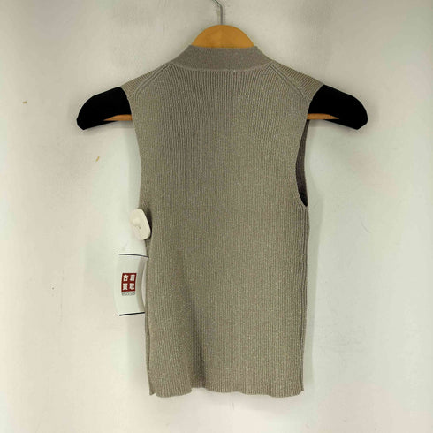 リエンダ rienda スリーブレスラメウォッシャブルKnit TOP レディース FREE