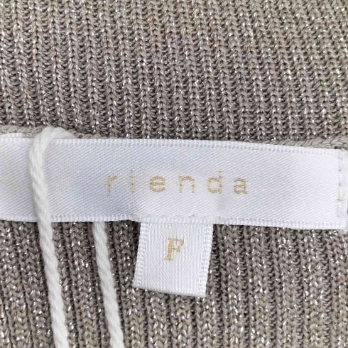 リエンダ rienda スリーブレスラメウォッシャブルKnit TOP レディース FREE