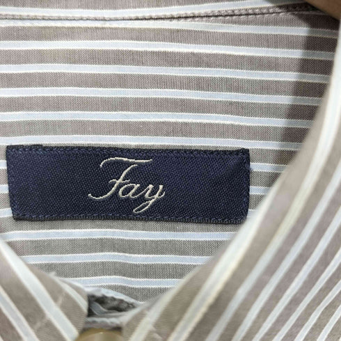 フェイ FAY イタリア製 ボタンダウン L/S ストライプ シャツ メンズ 39