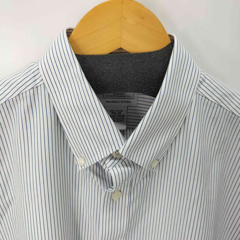 エルエルビーン L.L.Bean SLIGHTLY FITTED ワンポケット ストライプ L/S シャツ メンズ 151/2-5