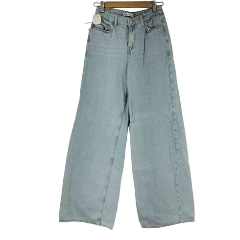 ザラ ZARA WIDE-LEG MID-RISE JINSI レディース 34