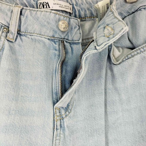 ザラ ZARA WIDE-LEG MID-RISE JINSI レディース 34