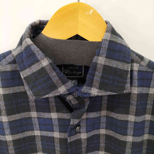 オリアン ORIAN SLIM FIT チェック L/S シャツ メンズ