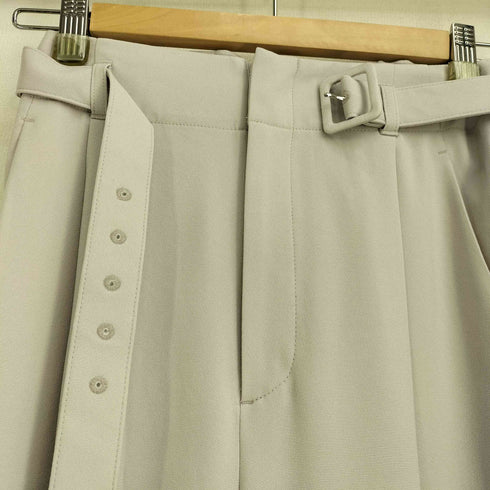 ユナイテッドアローズグリーンレーベルリラクシング UNITED ARROWS green label relaxing 23ss スフレット ベルト ワイド パンツ レディース 34