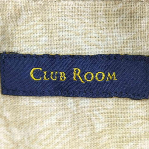 クラブルーム CLUB ROOM S/S 総柄 リネン混 シャツ メンズ JPN:XL