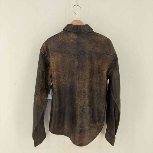 OXFORD FULHAM ヨーク レザーシャツ メンズ import:S