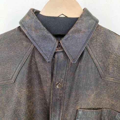 OXFORD FULHAM ヨーク レザーシャツ メンズ import:S